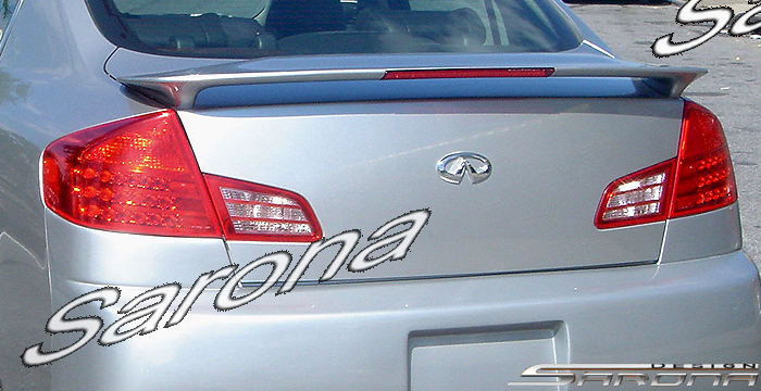 Custom Infiniti G35 -4DR Trunk Wing  Sedan (2003 - 2006) - $169.00 (Manufacturer Sarona, Part #IF-015-TW)